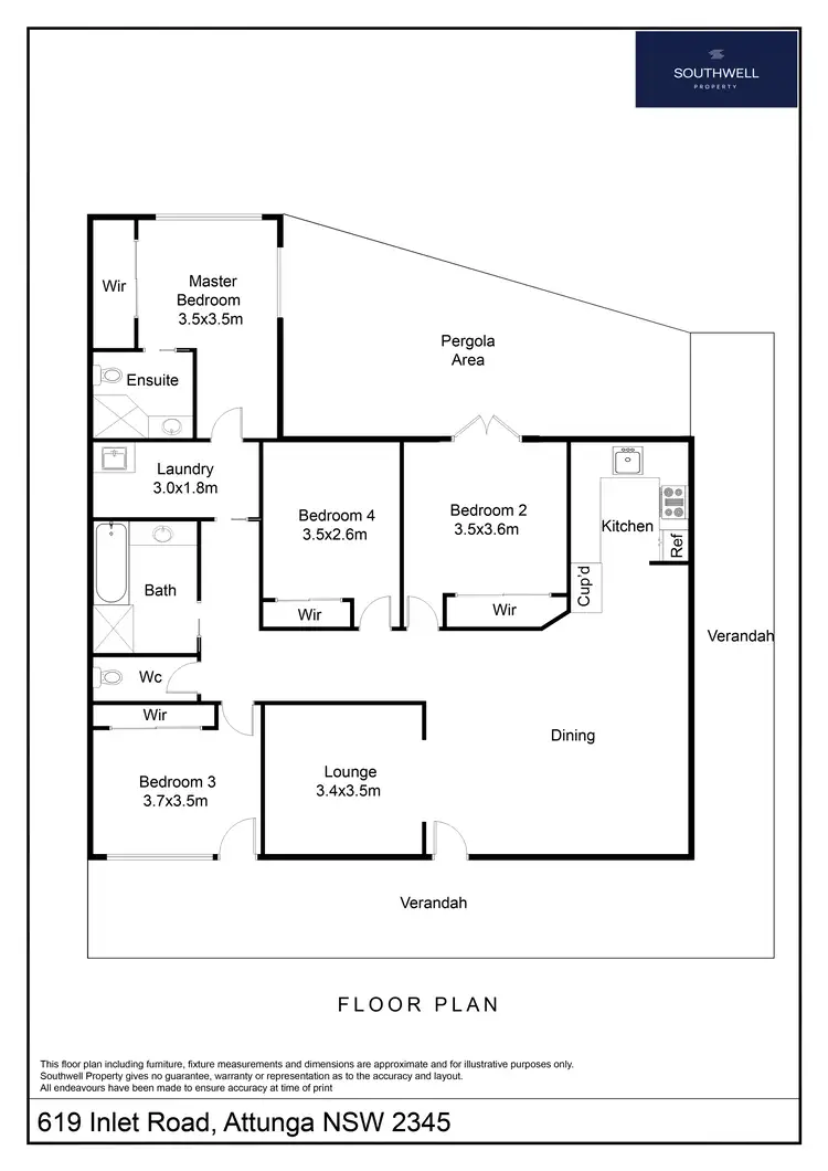 Floorplan of Homely rural property listing, 619 The Inlet Road, Tamworth NSW 2340