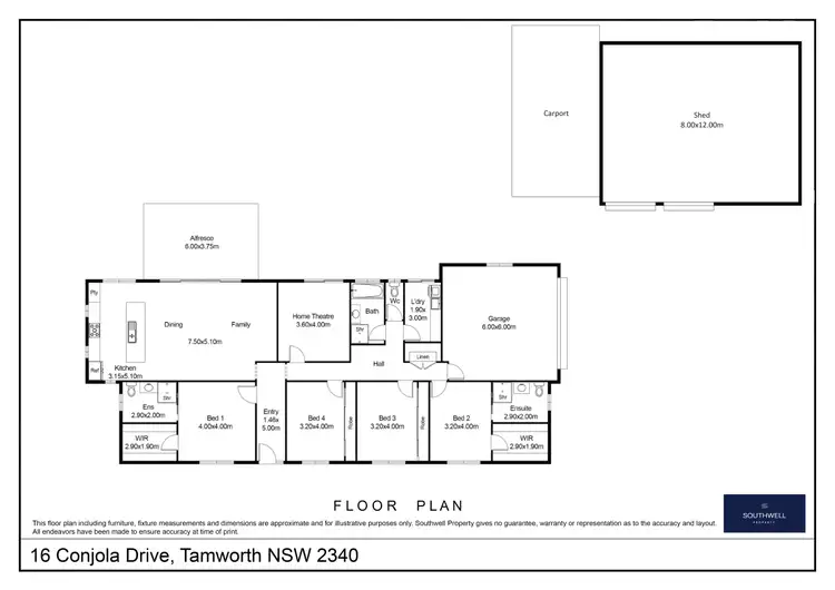 Floorplan of Homely house listing, 16 Conjola Drive, Moore Creek NSW 2340