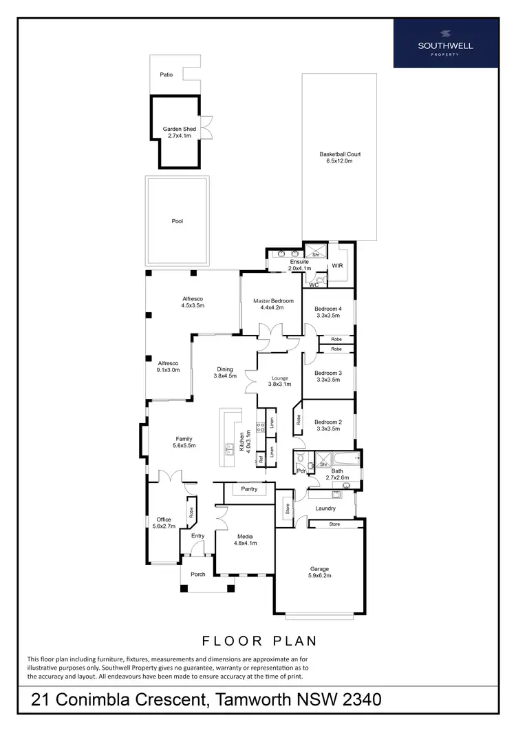 Floorplan of Homely house listing, 21 Conimbla Crescent, Tamworth NSW 2340