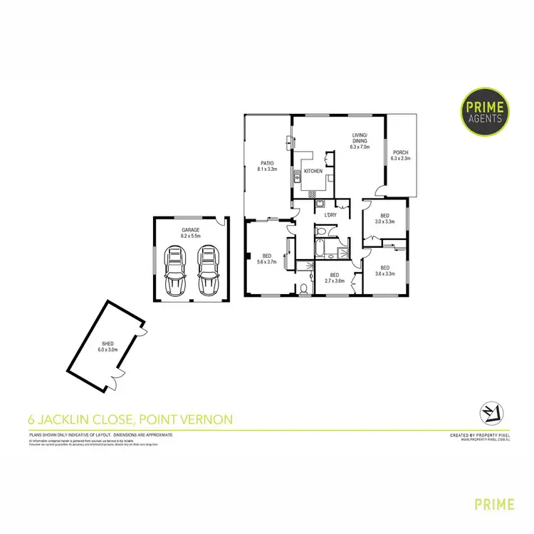 Floorplan of Homely house listing, 6 Jacklin Close, Point Vernon QLD 4655