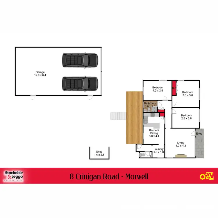 Floorplan of Homely house listing, 8 Crinigan Road, Morwell VIC 3840