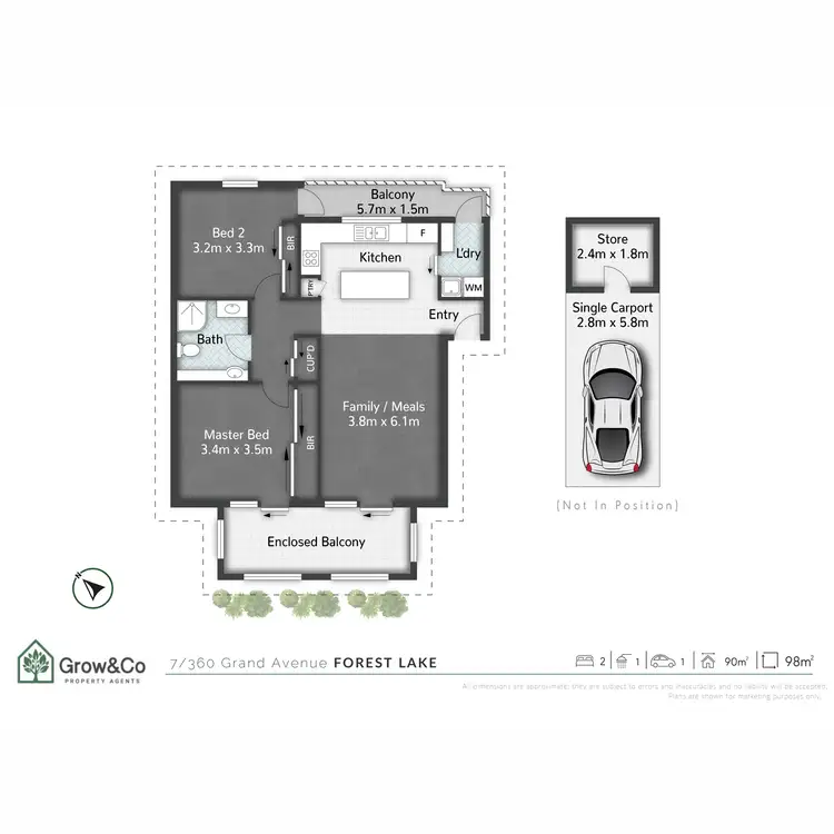 Floorplan of Homely apartment listing, 7/360 Grand Avenue, Forest Lake QLD 4078