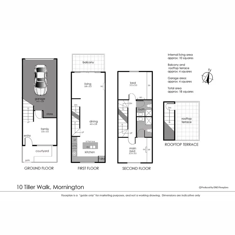 Floorplan of Homely townhouse listing, 10 Tiller Walk, Mornington VIC 3931