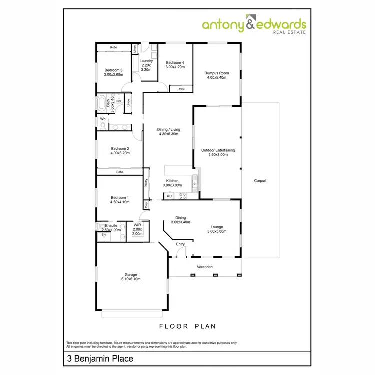 Floorplan of Homely house listing, 3 Benjamin Place, Goulburn NSW 2580