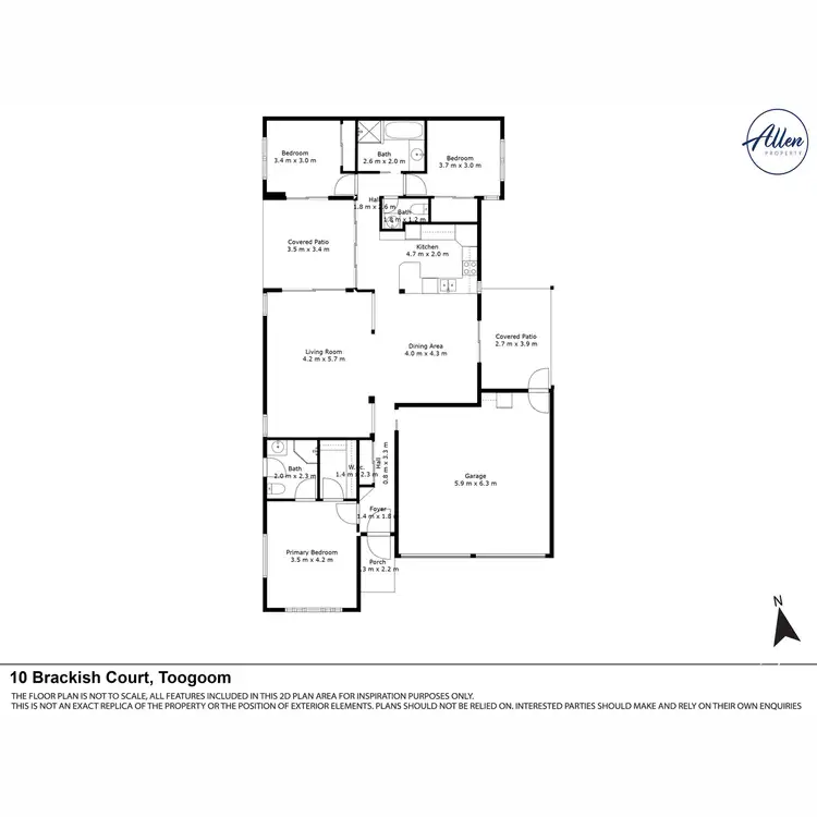 Floorplan of Homely house listing, 10 Brackish Court, Toogoom QLD 4655