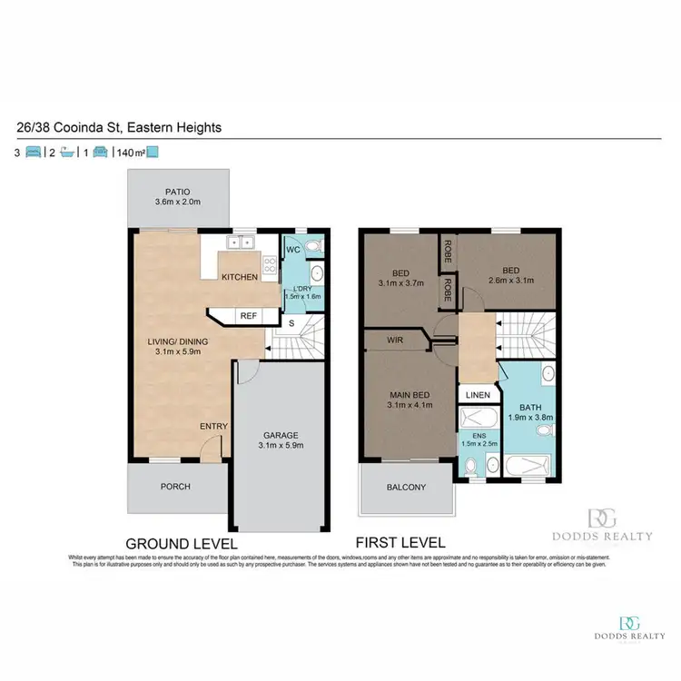 Floorplan of Homely townhouse listing, 26/38 Cooinda Street, Eastern Heights QLD 4305