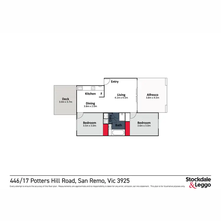 Floorplan of Homely apartment listing, 446/17 Potters Hill Road, San Remo VIC 3925