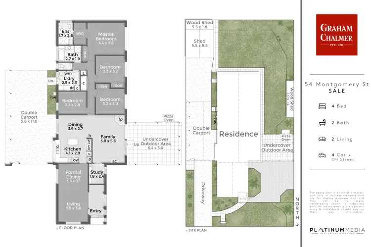 Floorplan of Homely house listing, 54 Montgomery Street, Sale VIC 3850