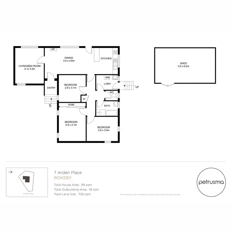 Floorplan of Homely house listing, 7 Arden Place, Rokeby TAS 7019