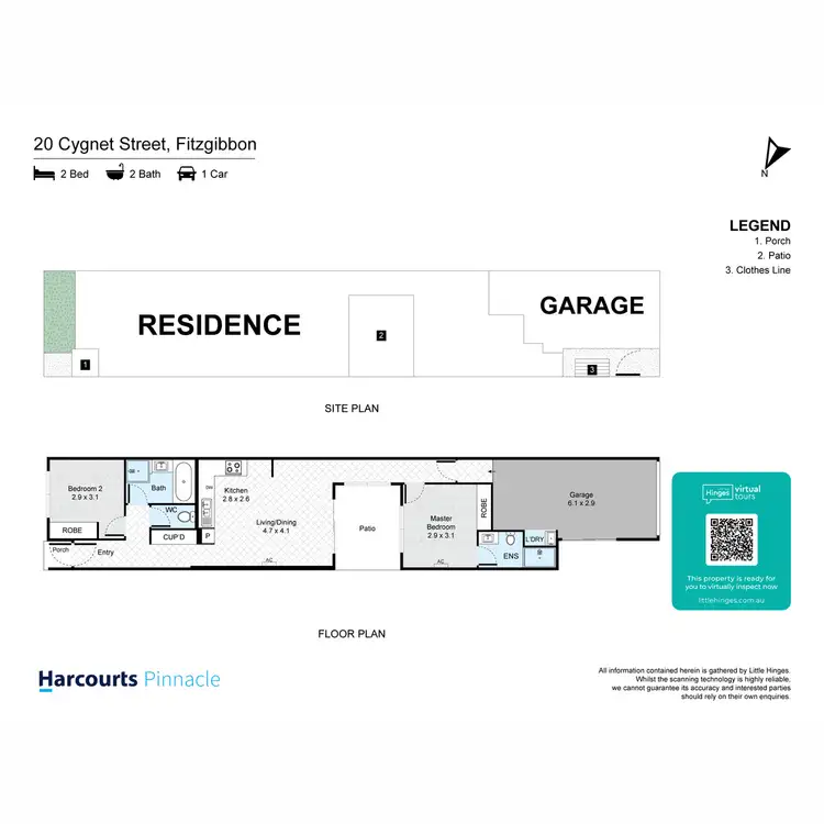 Floorplan of Homely townhouse listing, 20 Cygnet Street, Fitzgibbon QLD 4018