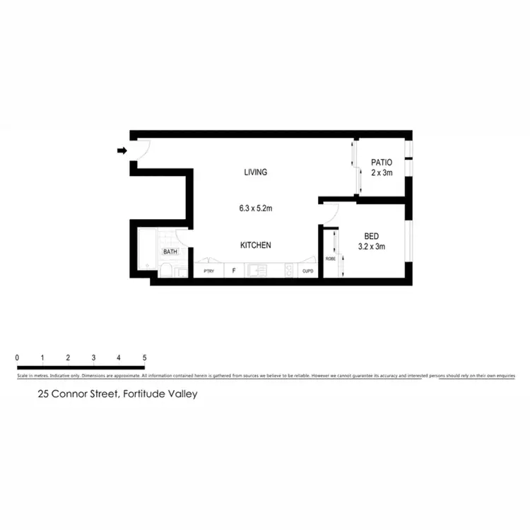Floorplan of Homely apartment listing, 407/25 Connor Street, Fortitude Valley QLD 4006