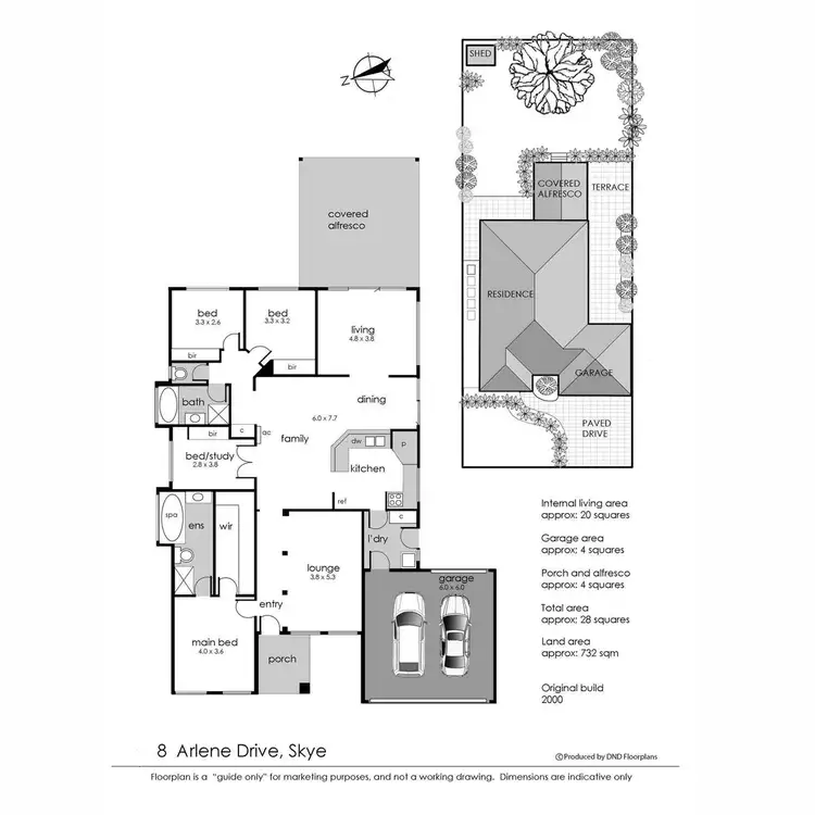 Floorplan of Homely house listing, 8 Arlene Drive, Skye VIC 3977