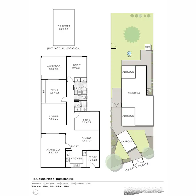 Floorplan of Homely house listing, 18 Cassio Place, Hamilton Hill WA 6163