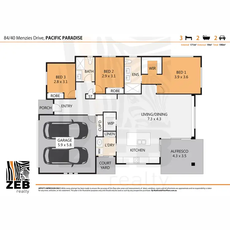 Floorplan of Homely house listing, 84/40 Menzies Drive, Pacific Paradise QLD 4564