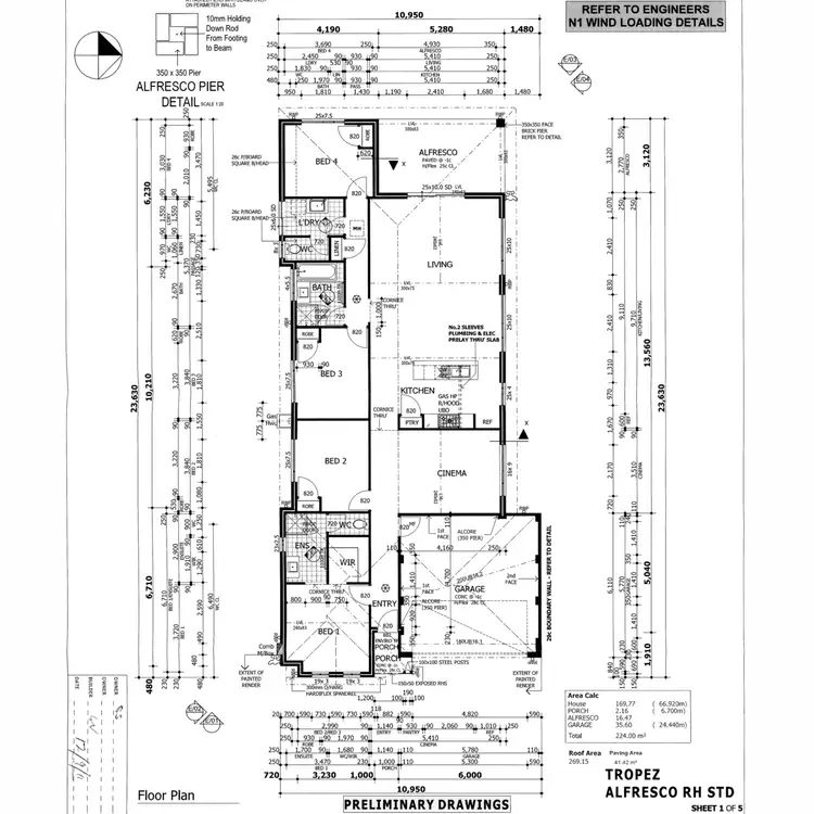 Floorplan of Homely house listing, 3 Melksham Way, Butler WA 6036
