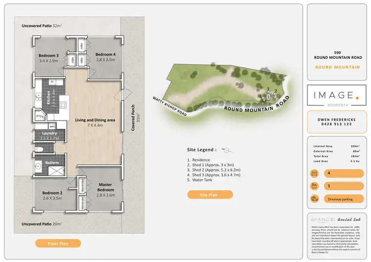 Floorplan of Homely house listing, 590 Round Mountain Road, Round Mountain NSW 2484