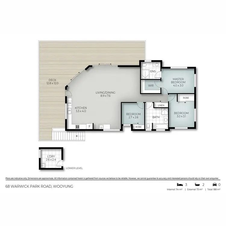 Floorplan of Homely rural property listing, 68 Warwick Park Road, Wooyung NSW 2483