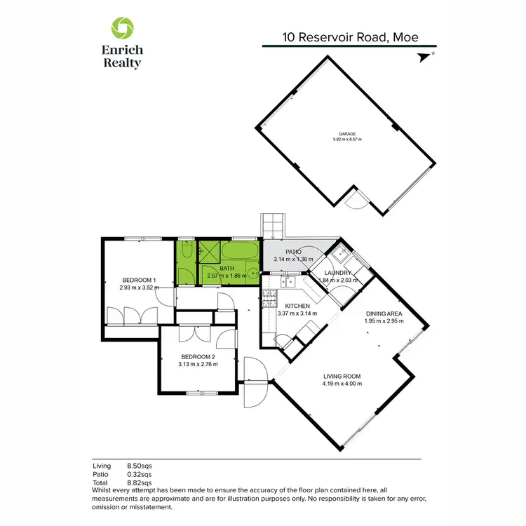 Floorplan of Homely house listing, 10 Reservoir Road, Moe VIC 3825