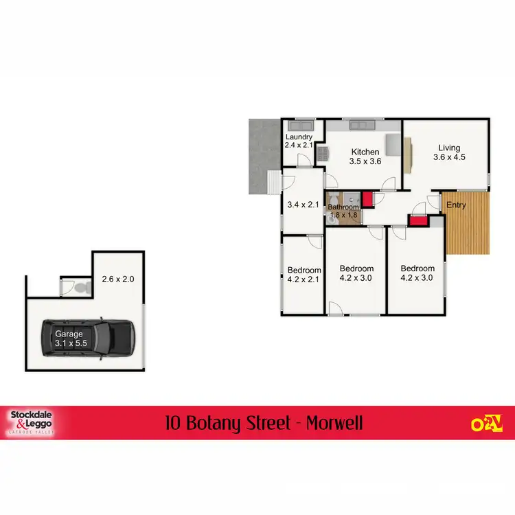 Floorplan of Homely house listing, 10 Botany Street, Morwell VIC 3840