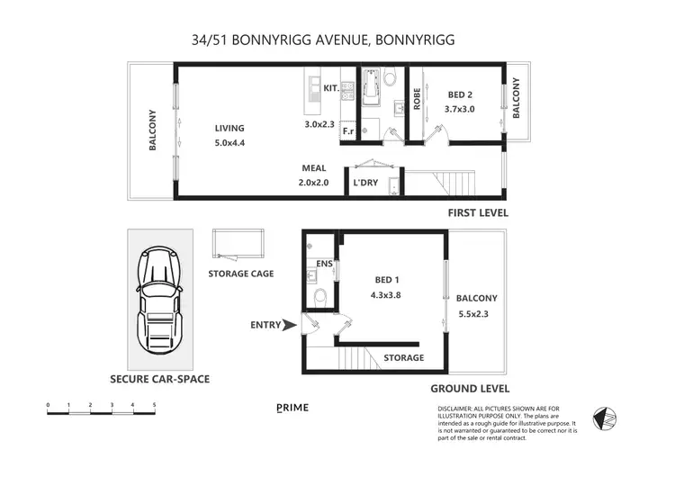 Floorplan of Homely apartment listing, 34/51 Bonnyrigg Avenue, Bonnyrigg NSW 2177