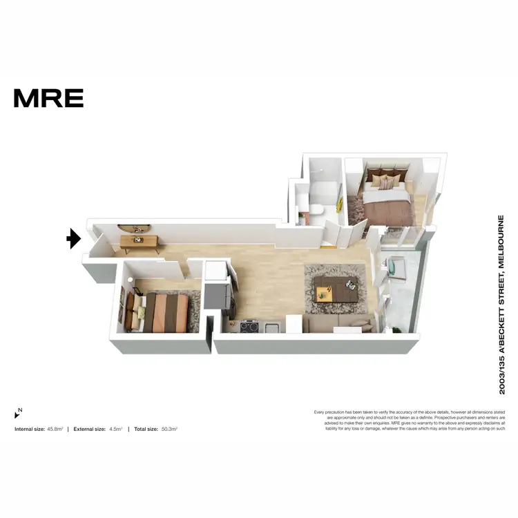 Floorplan of Homely apartment listing, 2003/135 A'Beckett Street, Melbourne VIC 3000