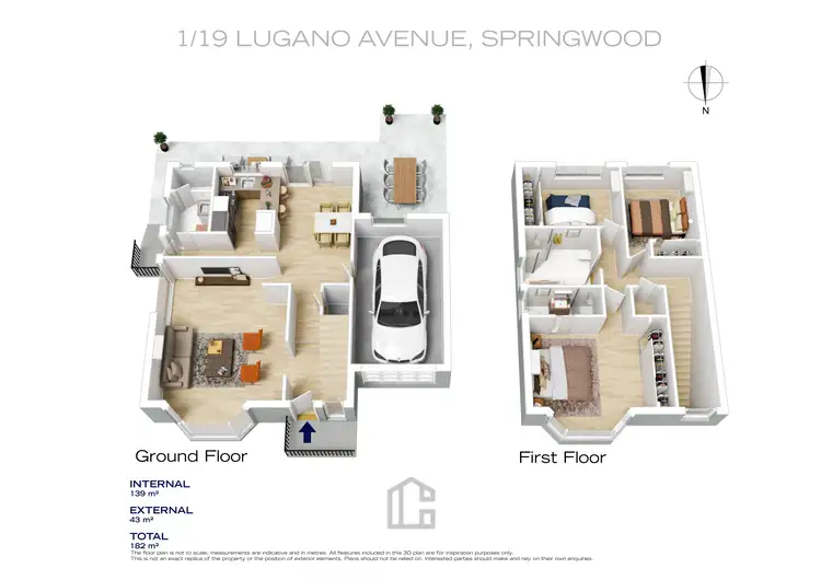 Floorplan of Homely townhouse listing, 1/19 Lugano Avenue, Springwood NSW 2777