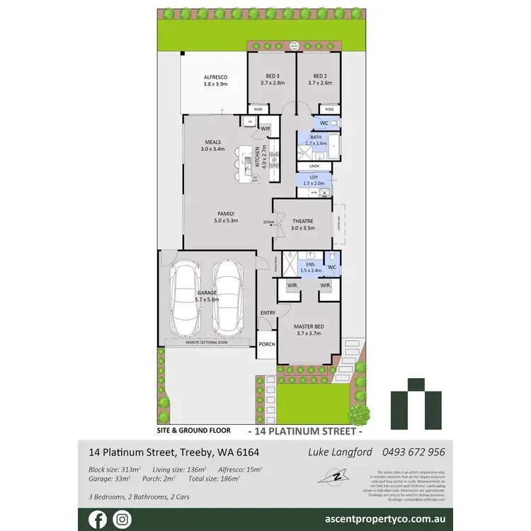 Floorplan of Homely house listing, 14 Platinum Street, Treeby WA 6164