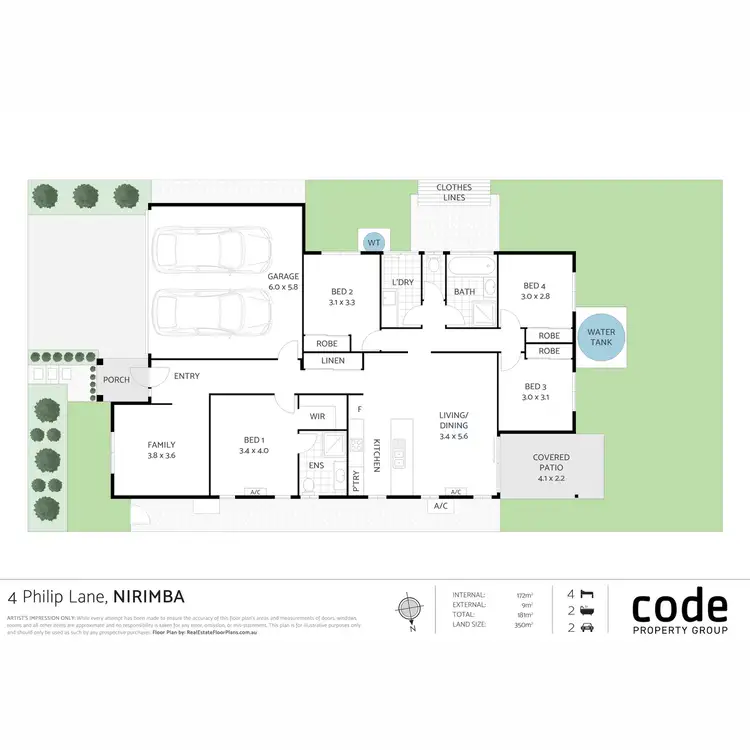 Floorplan of Homely house listing, 4 Philip Lane, Nirimba QLD 4551