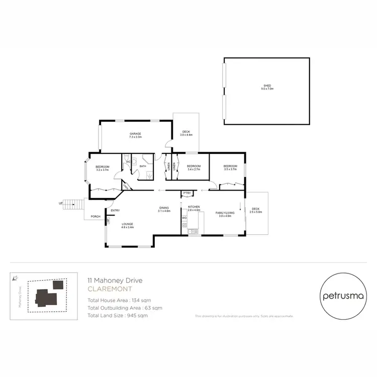 Floorplan of Homely house listing, 11 Mahoney Drive, Claremont TAS 7011