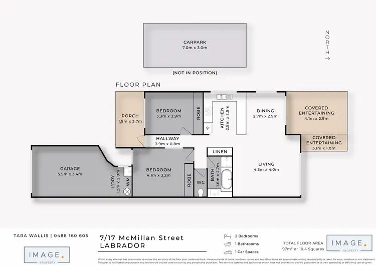 Floorplan of Homely villa listing, 7/17 Mcmillan Street, Labrador QLD 4215
