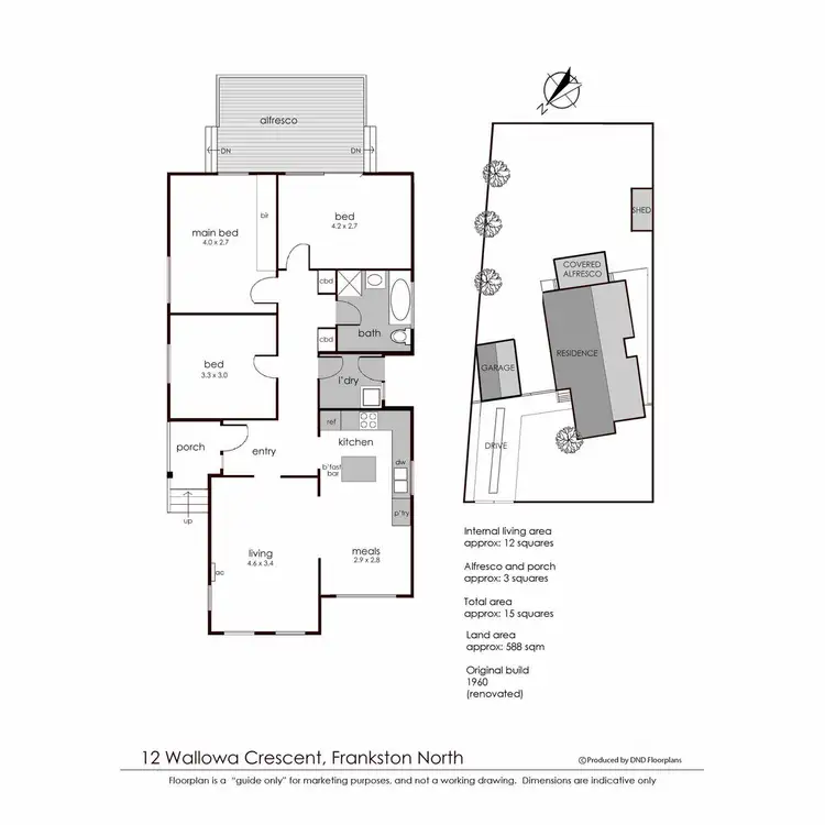 Floorplan of Homely house listing, 12 Wallowa Crescent, Frankston North VIC 3200
