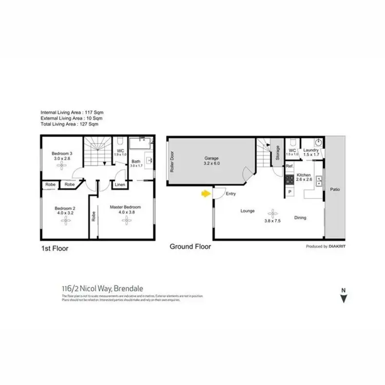 Floorplan of Homely townhouse listing, 106/2 Nicol Way, Brendale QLD 4500