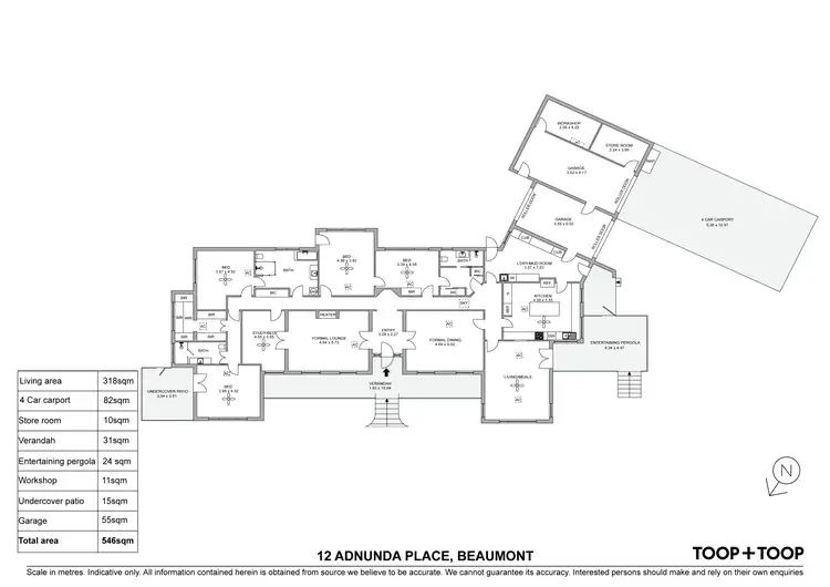 Floorplan of Homely house listing, 12 Adnunda Place, Beaumont SA 5066