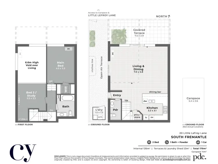 Floorplan of Homely townhouse listing, 20 Little Lefroy Lane, South Fremantle WA 6162
