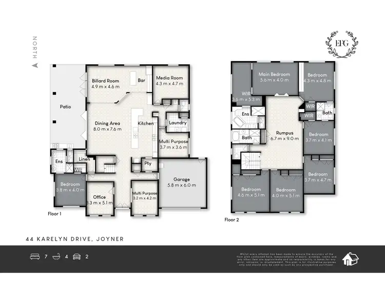 Floorplan of Homely house listing, 44 Karelyn Drive, Joyner QLD 4500