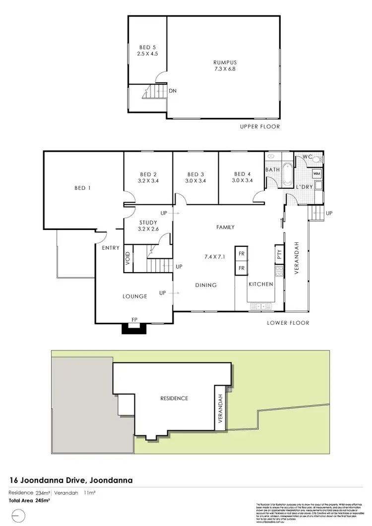 Floorplan of Homely house listing, 16 Joondanna Drive, Joondanna WA 6060