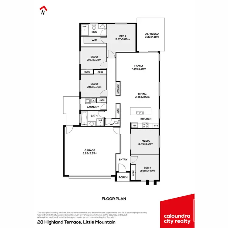 Floorplan of Homely house listing, 28 Highland Terrace, Little Mountain QLD 4551