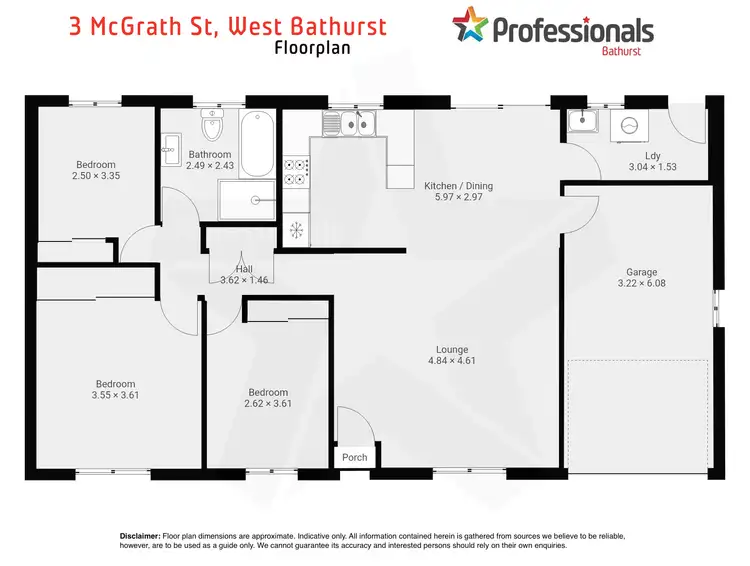 Floorplan of Homely house listing, 3 McGrath Street, West Bathurst NSW 2795