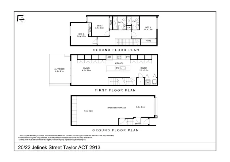 Floorplan of Homely townhouse listing, 20/22 Jelinek Street, Taylor ACT 2913