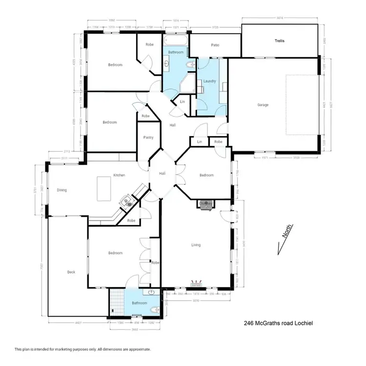 Floorplan of Homely rural property listing, 246 McGraths Road, Lochiel NSW 2549