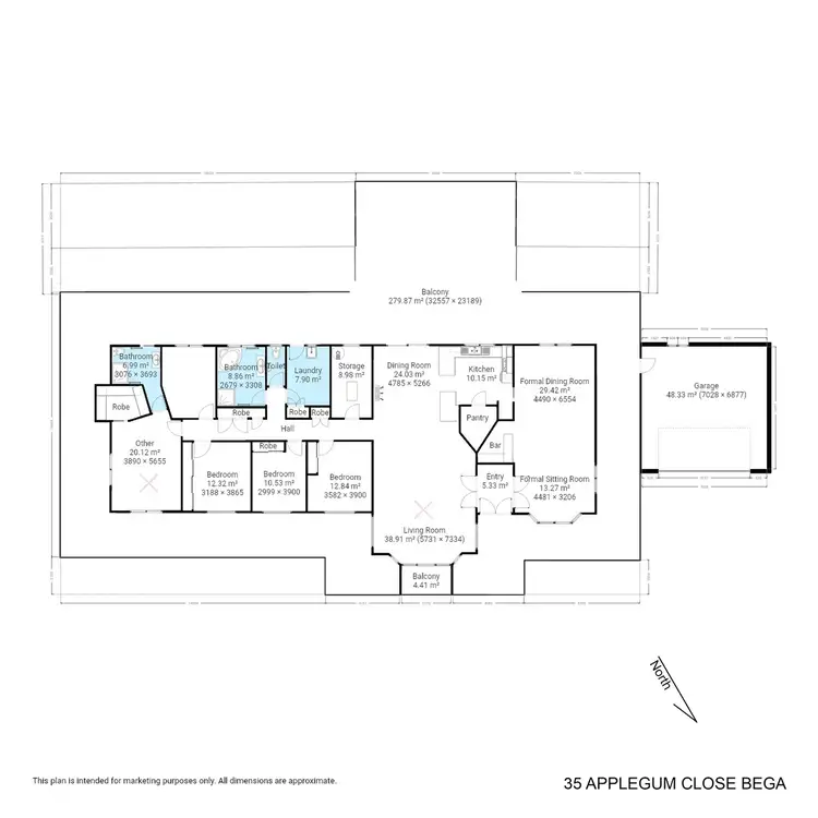 Floorplan of Homely house listing, 35 Applegum Close, Bega NSW 2550