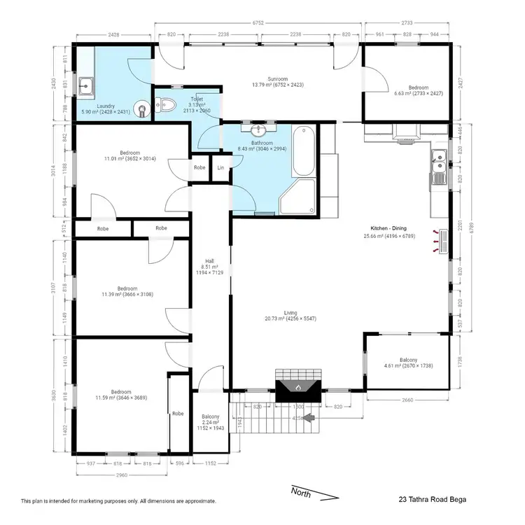 Floorplan of Homely house listing, 23 Tathra Road, Bega NSW 2550
