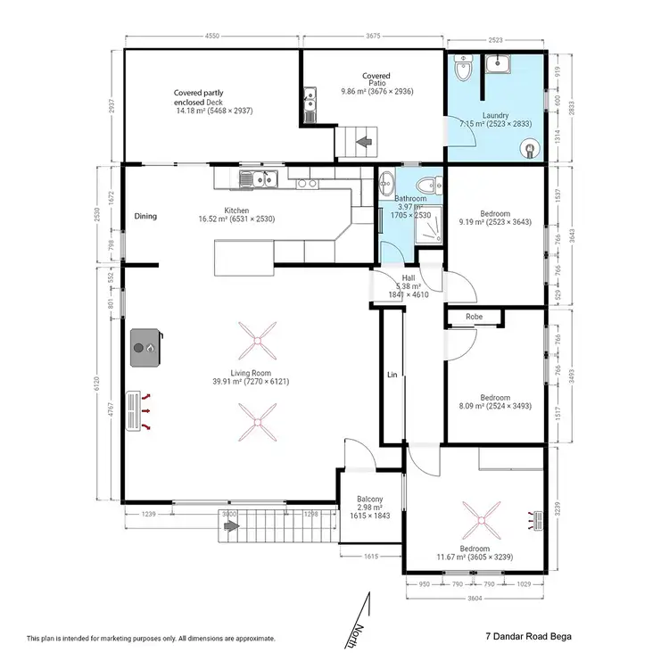 Floorplan of Homely house listing, 7 Dandar Road, Bega NSW 2550