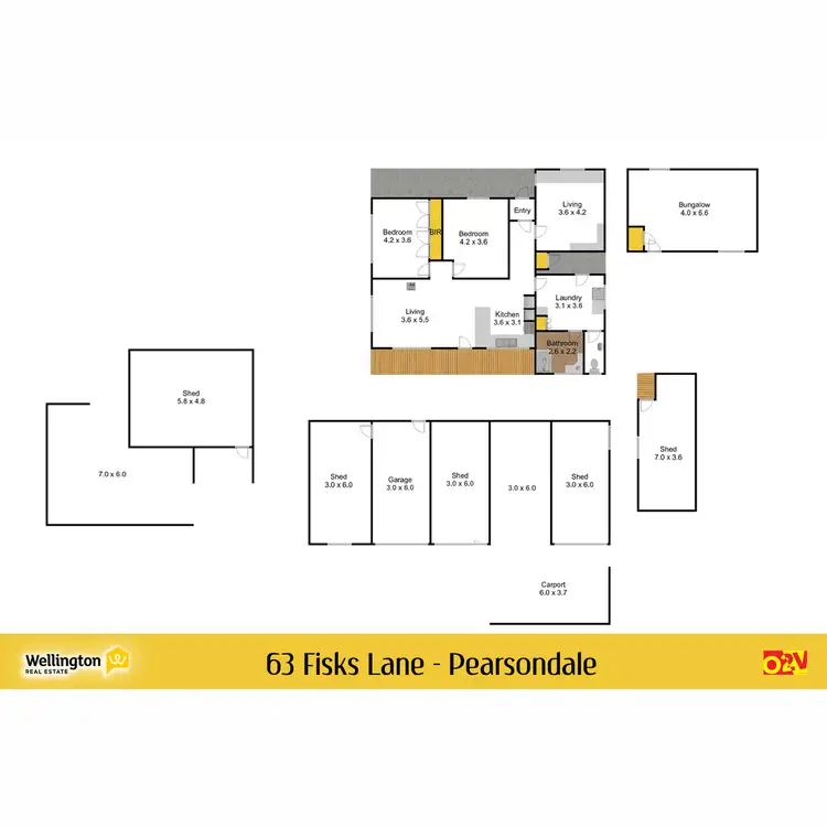 Floorplan of Homely rural property listing, 63 Fisks Lane, Pearsondale VIC 3851