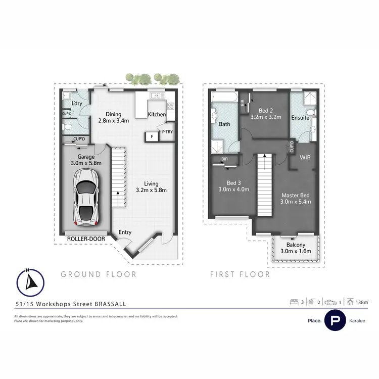 Floorplan of Homely townhouse listing, 51/15 Workshops Street, Brassall QLD 4305