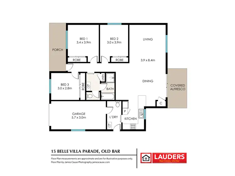 Floorplan of Homely house listing, 15 Belle Villa Parade, Old Bar NSW 2430