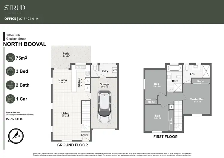 Floorplan of Homely townhouse listing, 107/40-56 Gledson Street, North Booval QLD 4304