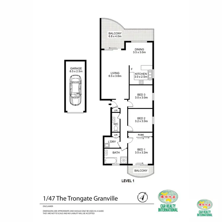 Floorplan of Homely apartment listing, 1/47 The Trongate, Granville NSW 2142