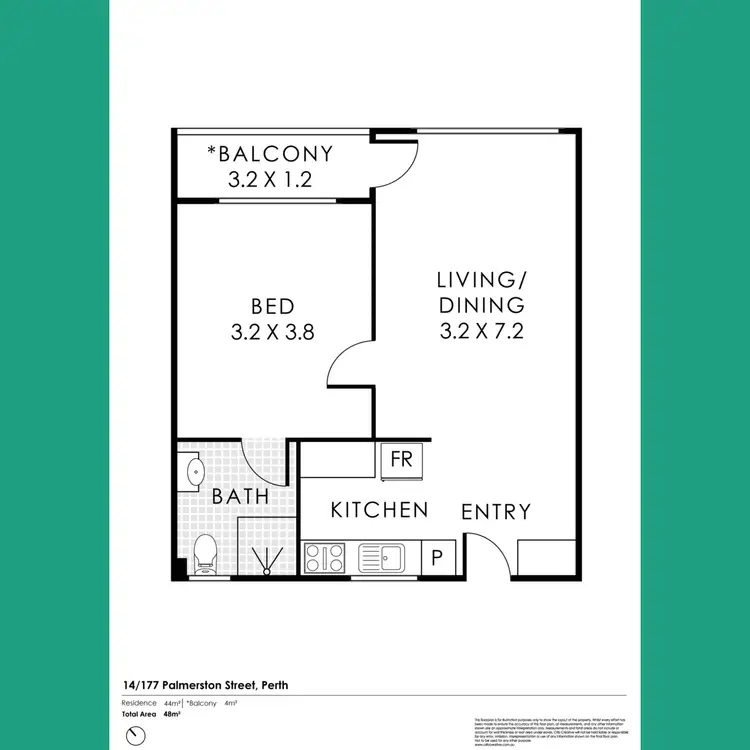 Floorplan of Homely unit listing, 14/177 Palmerston Street, Perth WA 6000