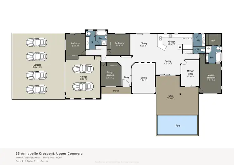 Floorplan of Homely house listing, 55 Annabelle Crescent, Upper Coomera QLD 4209